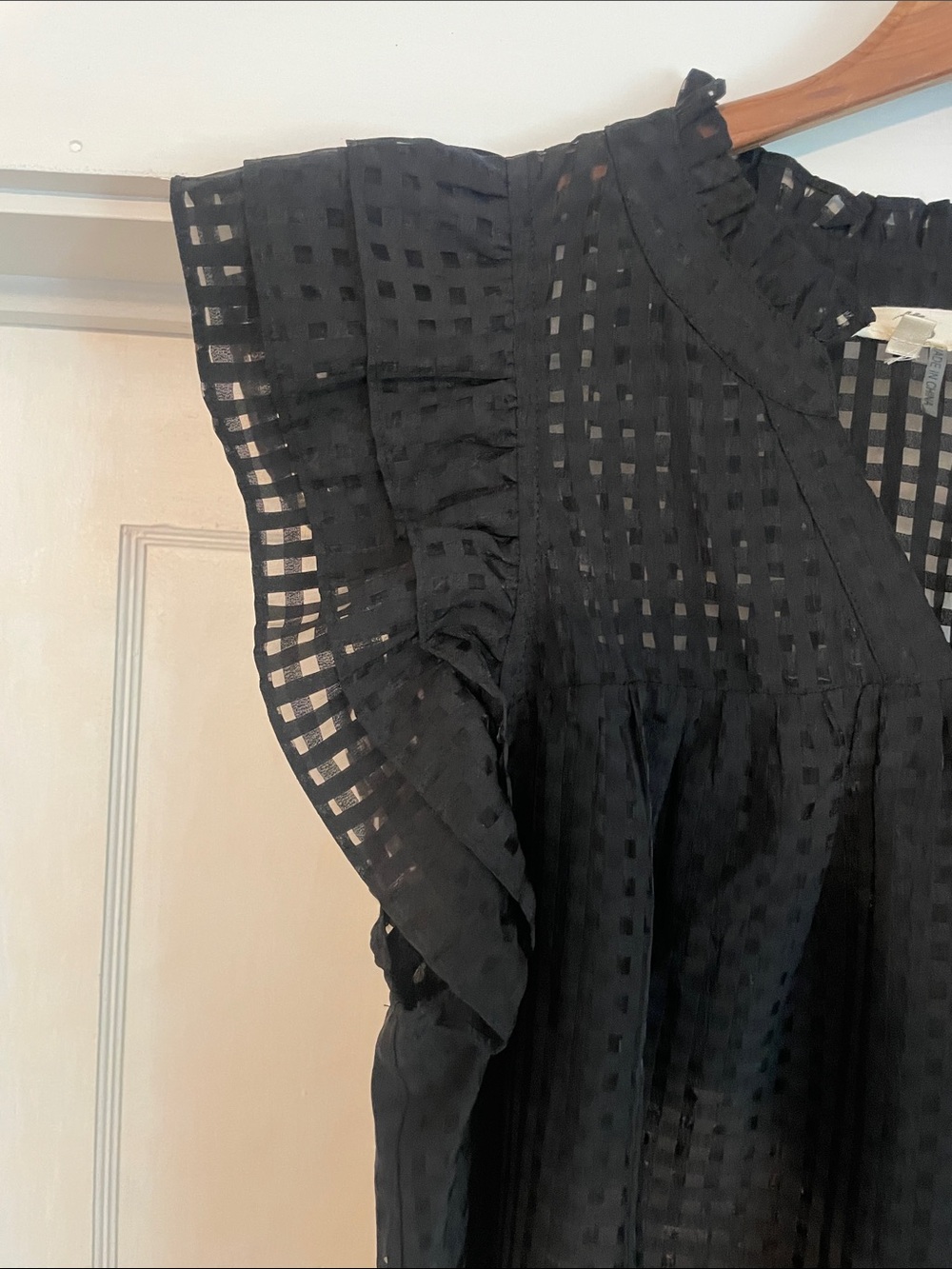 Entro Box Ruffle Sleeve Top Size Large - Picture 7 of 10
